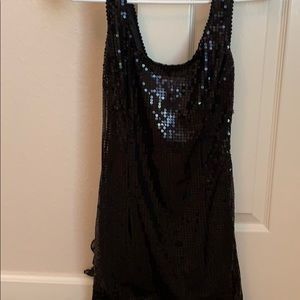 Black Sequent Mini Dress